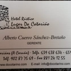 Hotel Rustico do Cotariño - Business card