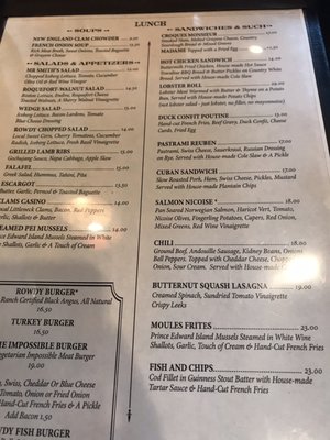 Menu photo 2 Rowdy Hall Amagansett, NY