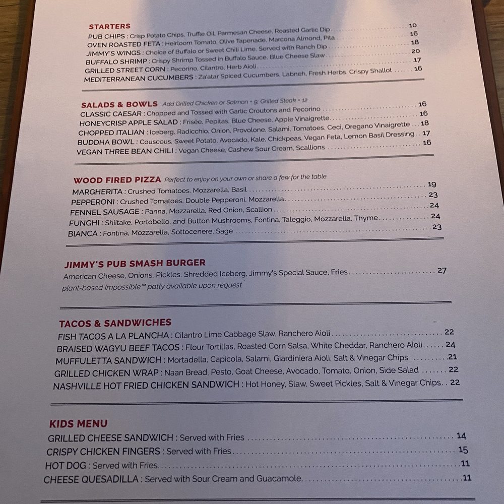 Jimmy's Pub - Menu - Pubs Near Me - Ojai, California Jimmy's Pub - Menu - Pubs Near Me - Ojai, California