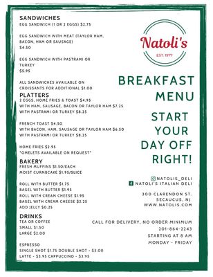 Menu photo 7 Natoli's Secaucus, NJ