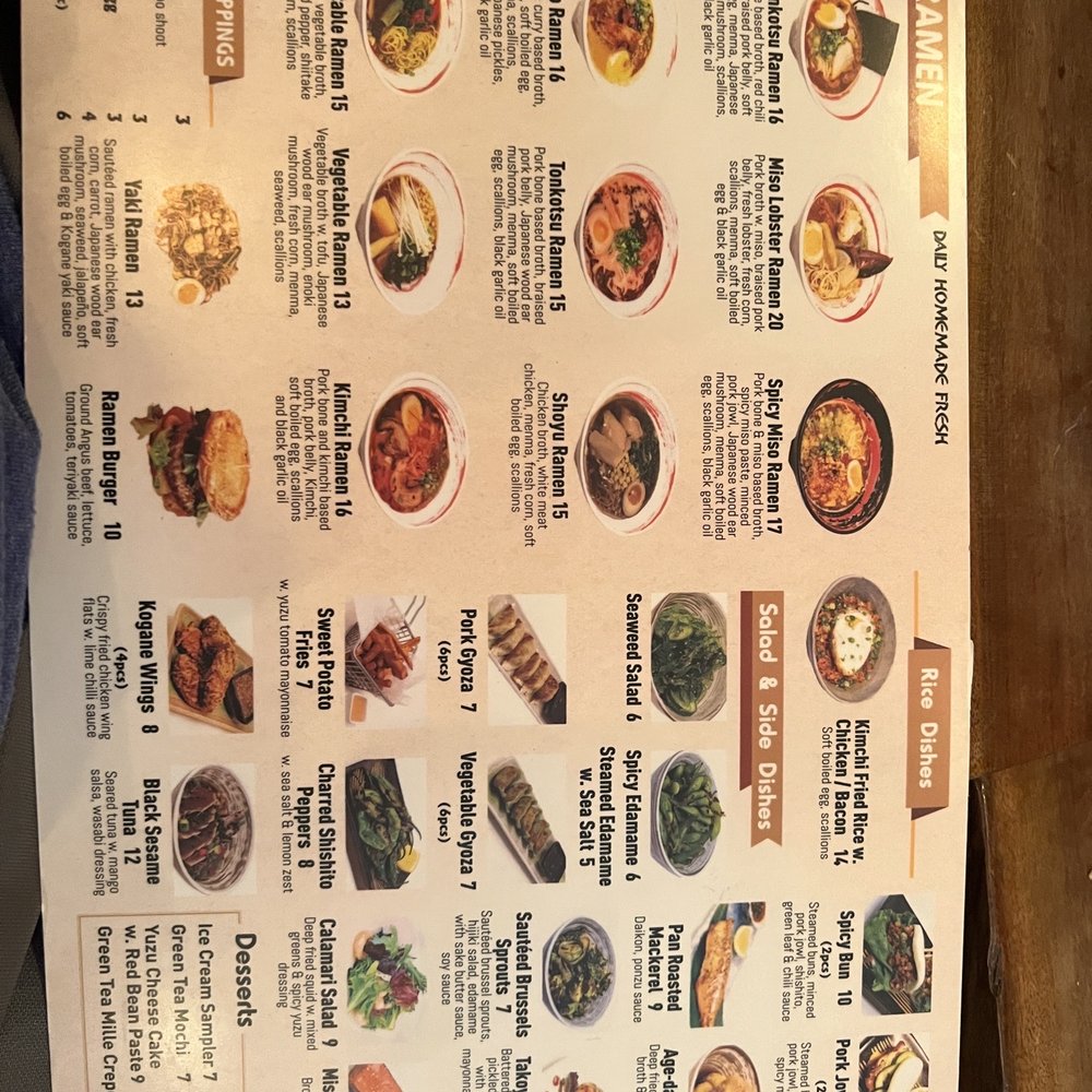 Kogane Ramen-Brooklyn Heights - Menu - Ramen Near Me - Brooklyn, New York Kogane Ramen-Brooklyn Heights - Menu - Ramen Near Me - Brooklyn, New York