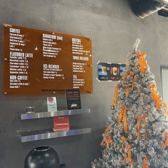 Cafe Upper - Inside with menu - Cafes Near Me - Los Angeles, California