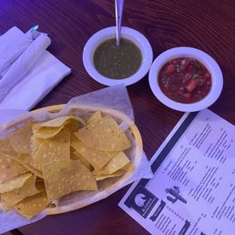 Complimentary chips and salsa