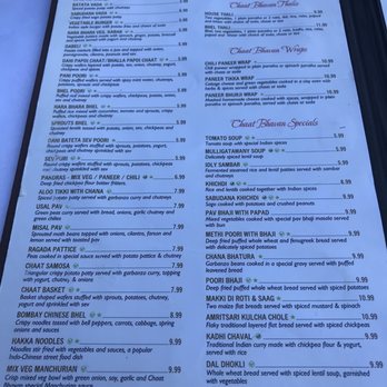 Chaat Bhavan - Menu - Indian Near Me - Fremont, California