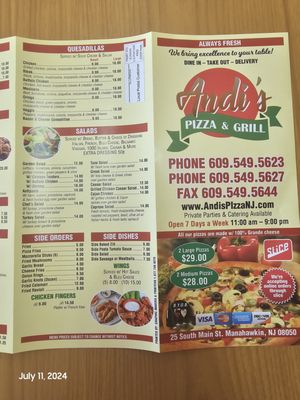 Menu photo 6 Andi's Pizza & Grill Manahawkin, NJ Menu photo 6 Andi's Pizza & Grill Manahawkin, NJ