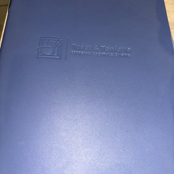 Toast & Tonique - Leather bound menu - Breakfast & Brunch Near Me - Newark, California