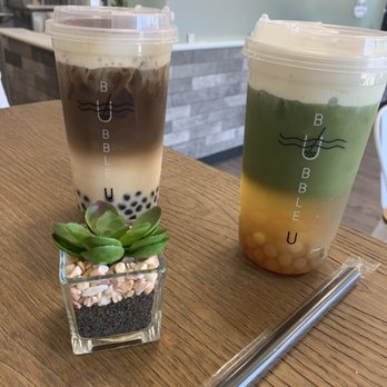 Bubble University - Tiramisu + Luna Honey/Matcha. - Bubble Tea Near Me - Roseville, California