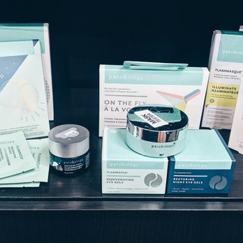 Skin Solution - Some of the products we carry, with some testers. Patchology! - Skin Care Near Me - Menlo Park, California