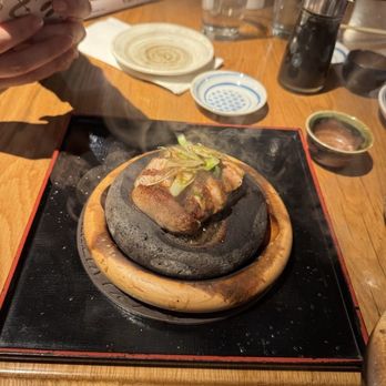 Osawa Shabu Shabu & Sushi - Crispy Yuzu Pepper Duck Breast, Green Onion, Eggplant Sweet Miso - Japanese Near Me - Pasadena, California