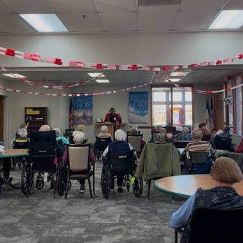 Good Neighbor Society - Church service in rec room at Good Neighbor - Assisted Living Facilities Near Me - Manchester, Iowa Good Neighbor Society - Church service in rec room at Good Neighbor - Assisted Living Facilities Near Me - Manchester, Iowa