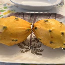 two muffins on a plate