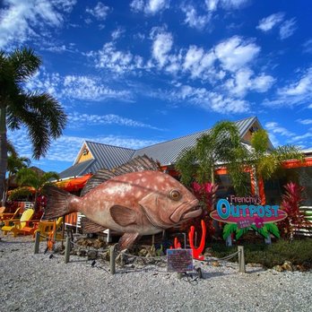 Frenchys Outpost Bar & Grill - View from causeway of Grouper & restaurant facade - Bars Near Me - Dunedin, Florida