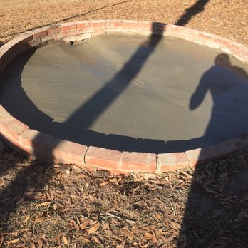 Poured Self Draining Concrete Fire Pit Yelp