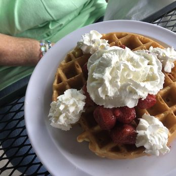 Egg Haven - Waffle with Strawberries and whipped cream - Breakfast & Brunch Near Me - Winter Haven, Florida Egg Haven - Waffle with Strawberries and whipped cream - Breakfast & Brunch Near Me - Winter Haven, Florida