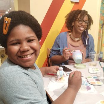 All Fired Up - My daughter and my friend whose birthday it is!! Happy Birthday! - Arts & Crafts Near Me - Washington, DC, District of Columbia