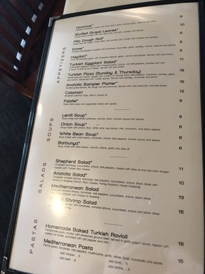 Menu photo 8 Anatolia Nashville, TN