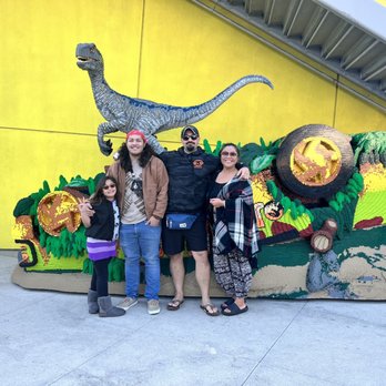 Discovery Cube Orange County - Family in front of the Lego Jurassic park - Children's Museums Near Me - Santa Ana, California Discovery Cube Orange County - Family in front of the Lego Jurassic park - Children's Museums Near Me - Santa Ana, California
