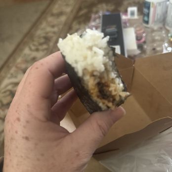 Phin Cafe - Disappointing Musubi $8.50, all rice, no filling - Coffee & Tea Near Me - San Jose, California