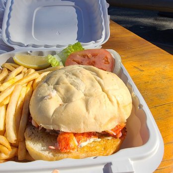 The Lobster Trap - Huge Lobster Roll! Excellent to share 5/5 - Seafood Near Me - Avalon, California The Lobster Trap - Huge Lobster Roll! Excellent to share 5/5 - Seafood Near Me - Avalon, California