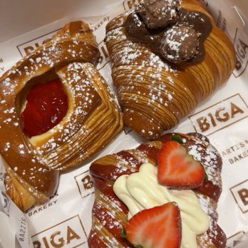 Biga Bistro & Restaurant - Strawberry cream croissant, Ferrero Rocher croissant, and quava and cheese danish - Wine Bars Near Me - San Angelo, Texas Biga Bistro & Restaurant - Strawberry cream croissant, Ferrero Rocher croissant, and quava and cheese danish - Wine Bars Near Me - San Angelo, Texas