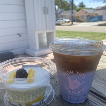 High Tide Coffee - Mango chia seed pudding & honey lavender latte - Coffee Roasteries Near Me - Oceanside, California High Tide Coffee - Mango chia seed pudding & honey lavender latte - Coffee Roasteries Near Me - Oceanside, California