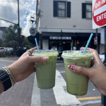 The Coffee Fox - Iced Matcha Latte - Standard Size vanilla and lavender - Coffee & Tea Near Me - Savannah, Georgia
