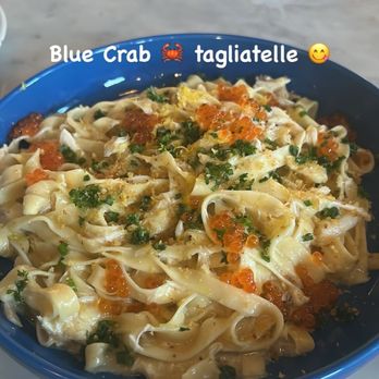 Chubby Fish - Blue crab tagliatelle pasta with caviar - Seafood Near Me - Charleston, South Carolina