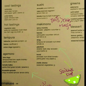Uchi Houston - Vegetarian menu (with visual annotations) - Sushi Bars Near Me - Houston, Texas Uchi Houston - Vegetarian menu (with visual annotations) - Sushi Bars Near Me - Houston, Texas