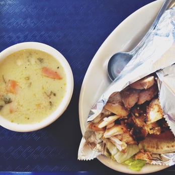 Plaka Greek Cafe - Chicken wrap and lemon chicken soup! - Greek Near Me - Georgetown, Texas