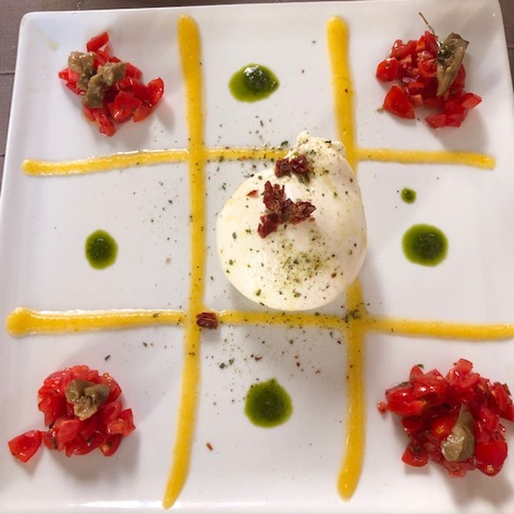 Il Cavatappi - Deconstructed caprese with burrata - Italian Near Me - Varenna, LC