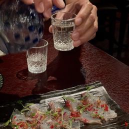 Madai Crudo!!! -- delicate and buttery, with bright yuzu acidity, savory umami, and a clean citrusy finish. Madai Crudo!!! -- delicate and buttery, with bright yuzu acidity, savory umami, and a clean citrusy finish.