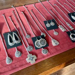 Matching pendant and earrings