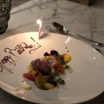 Masseria - Birthday Dessert! Exotic candied fruit with blood orange sorbet and vanilla sabayon! - Italian Near Me - Washington, DC, District of Columbia Masseria - Birthday Dessert! Exotic candied fruit with blood orange sorbet and vanilla sabayon! - Italian Near Me - Washington, DC, District of Columbia