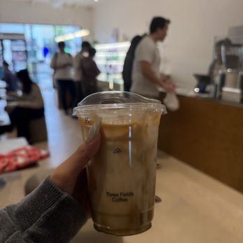 Three Fields Coffee - Latte with Lavender Syrup - Coffee & Tea Near Me - Alhambra, California