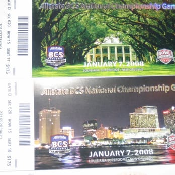 Caesars Superdome - 2008 BCS Championship Game tickets - Superdome Section 620 - Stadiums & Arenas Near Me - New Orleans, Louisiana Caesars Superdome - 2008 BCS Championship Game tickets - Superdome Section 620 - Stadiums & Arenas Near Me - New Orleans, Louisiana