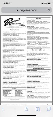 Menu photo 7 Prejean's Lafayette, LA Menu photo 7 Prejean's Lafayette, LA