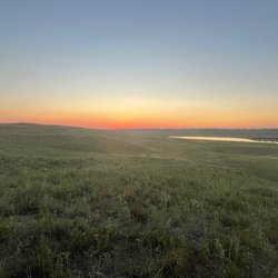 Double R Guest Ranch - Sunset from the hill behind the cabin