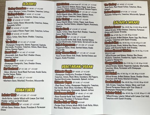 Menu photo 7 Moe's Deli & Catering  2 Orange, CA
