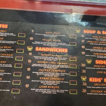 Farvahar Persian Cafe - the menu - Middle Eastern Near Me - Seattle, Washington