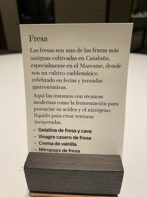 Menu photo 3 Cinc Sentits Barcelona, B