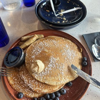 Just Brunch Breakfast Bar - Blueberry pancakes with chicken sausage - Breakfast & Brunch Near Me - Duluth, Georgia