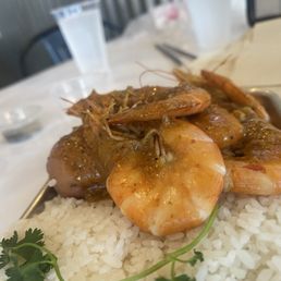 Cajun Whole Shrimp with Rice