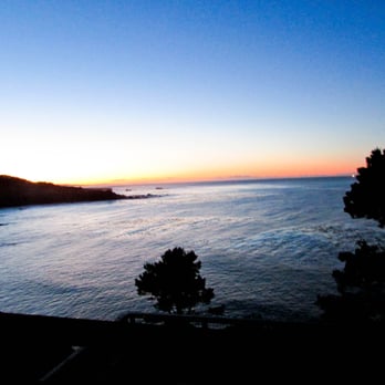 Timber Cove Resort - Sunrise from Cove View room - Hotels Near Me - Jenner, California Timber Cove Resort - Sunrise from Cove View room - Hotels Near Me - Jenner, California