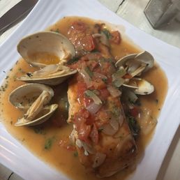 The salmon special they had with clams and a red sauce