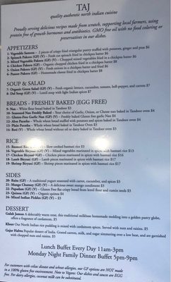 Menu photo 5 Taj Indian Cuisine Ashland, OR Menu photo 5 Taj Indian Cuisine Ashland, OR