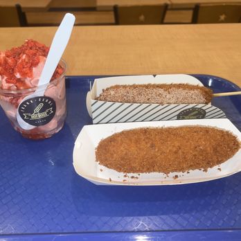 Frankseoul - 2 K-Dogs + Strawberry ice cream - Hot Dogs Near Me - Frisco, Texas