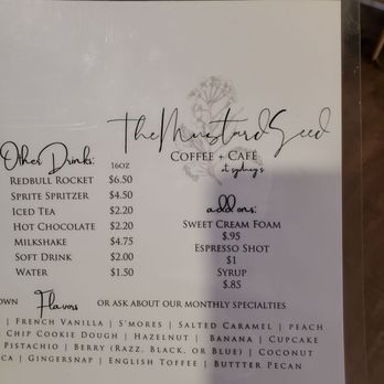 The Mustard Seed Cafe - Menu as of 1-30-23 - Sandwiches Near Me - Phenix City, Alabama