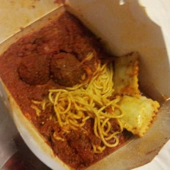 Bravo Pizza - Big One - half ravioli, half spaghetti with meatballs - Pizza Near Me - San Francisco, California Bravo Pizza - Big One - half ravioli, half spaghetti with meatballs - Pizza Near Me - San Francisco, California