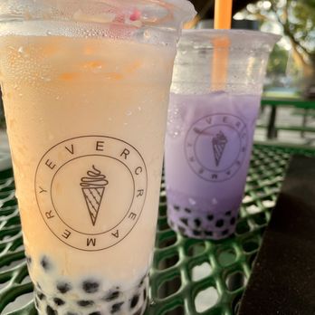 Ever Creamery - Peach Bubble Tea and Taro Bubble Tea - Ice Cream & Frozen Yogurt Near Me - Summerville, South Carolina