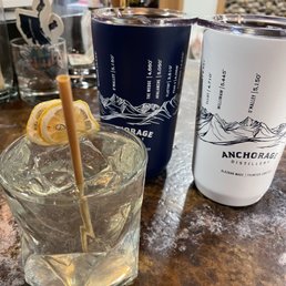 Available tumblers for purchase with the chugach mountain range